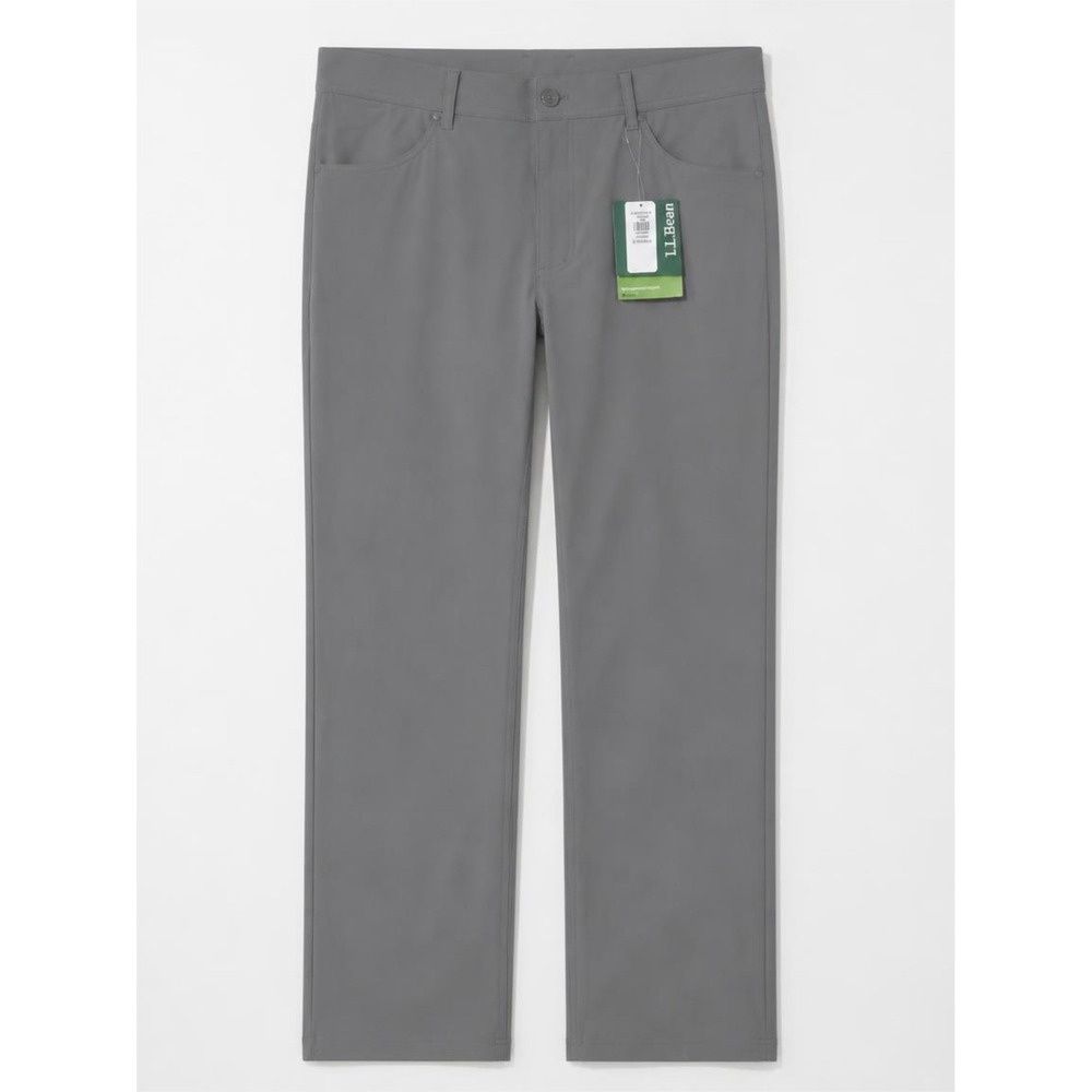 L.L. Bean VentureStretch Pants Men 38x29 Graphite 5-Pocket Vented Hiking 513196